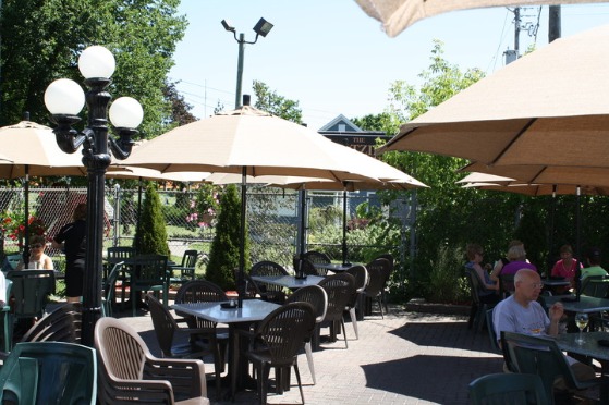 Waltzing Weasel Patio View From the Inside